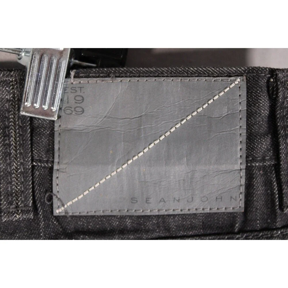 Sean John Garvey Jeans Mens 40x26 Black Wash Wide Loose Baggy Y2K Hip Hop Denim
